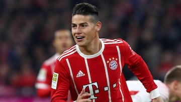 James Rodr&iacute;guez con el Bayern. 