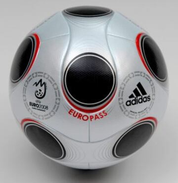 El bal車n de Adidas 'Europass' fue una mezcla de tradici車n y modernidad en su est谷tica y supuso una revoluci車n en su composici車n material. Creado con paneles unidos por tecnolog赤a de termosoldura (sin hilos) y con la tecnolog赤a 'PSC-Texture' que aport車 varias novedades.