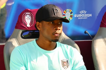 David Alaba before Austria's match against the Netherlands at Euro 2024.