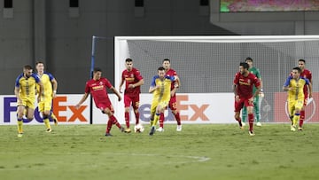 Pablo Fornals, en el encuentro de Europa League ante el Macabbi Tel-Aviv.