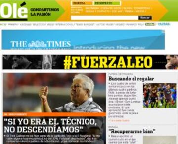 Portadas de la prensa extranjera