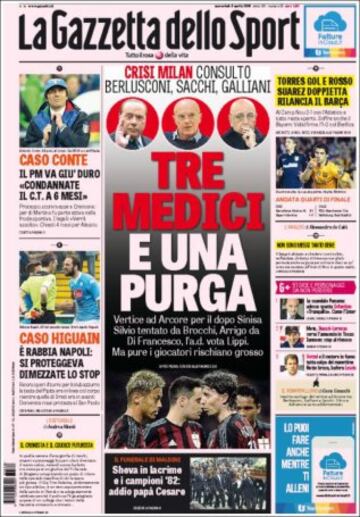 Portadas de la prensa mundial