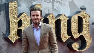 David Beckham en la presentaci&oacute;n de la pel&iacute;cula El Rey Arturo