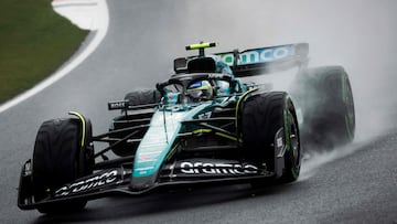 Aston Martin's Spanish driver Fernando Alonso drives during the third practice session at The Circuit Zandvoort, western Netherlands, on August 24, 2024, ahead of the Formula One Dutch Grand Prix. The Formula One Zandvoort Grand Prix race will take place on August 25, 2024. (Photo by SIMON WOHLFAHRT / AFP)