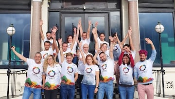 La delegación valenciana aterriza en Brighton para presentar la candidatura de València a los Gay Games 2026