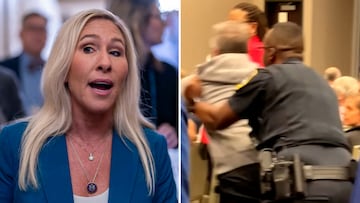Man dragged out by cops at fiery Marjorie Taylor Greene event in Georgia