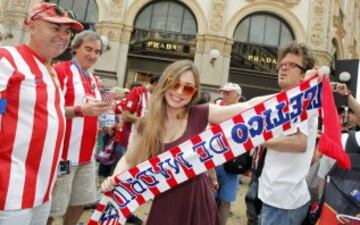 Las fan zone de Real Madrid y Atlético estuvieron muy animadas