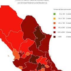 Mapa y casos de coronavirus en México por estados hoy 6 de septiembre