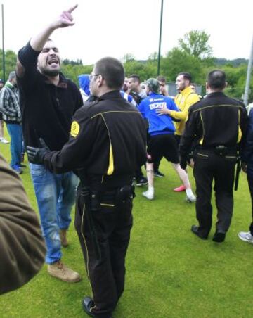 Incidentes en el entrenamiento del Deportivo de la Coruña