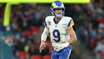Matthew Stafford set an NFL International Series record with five touchdown passes in route to a 35-7 blowout win over the Jacksonville Jaguars.