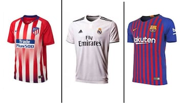 ¿Cómo son las nuevas camisetas de los principales equipos de La Liga Santander?