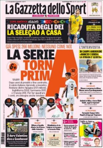 Portadas de la prensa deportiva