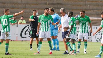 Pellegrini, en una pausa de un amistoso.