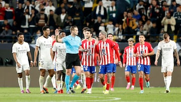 10/01/24 PARTIDO SEMIFINAL SUPERCOPA DE ESPAÑA 2024
REAL MADRID - ATLETICO DE MADRID
GOL 2-3 ANTONIO RUDIGER PROPIA PUERTA
POLEMICA ALVARO MORATA
TRISTEZA PROTESTA KEPA ARRIZABALAGA
ALBEROLA ROJAS ARBITRO