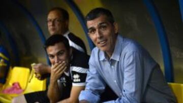 Muñiz durante el partido ante la Ponferradina.