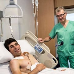 Nelson Oliveira recibe el alta tras ser operado de la clavícula