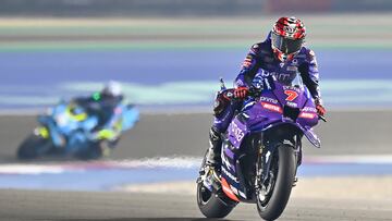 Augusto Fernández con la Yamaha del Pramac durante el GP de Qatar de MotoGP.