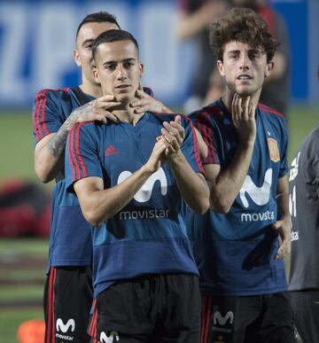 Lucas Vázquez, Iago Aspas y Odriozola. 