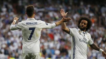 Marcelo felicita a Cristiano.