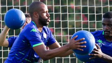 Sidnei, en el entrenamiento del Betis en Montecastillo.