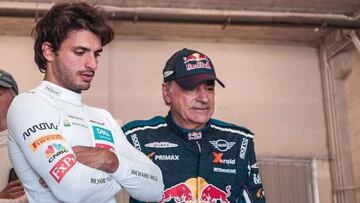 Carlos Sainz padre e hijo durante la temporada 2020.