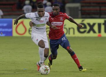 Medellín no pudo defender la ventaja y terminó empatando 1-1 frente a Once Caldas, que tenía 10 hombres tras la expulsión Edwin Velasco.
