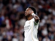 22/03/26 PARTIDO PRIMERA DIVISION
REAL MADRID - ATLETICO DE MADRID
ALEGRIA GOL 3-2 VINICIUS JR