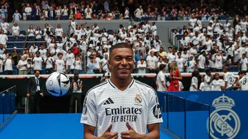 The French striker was presented on July 16 as a new Real Madrid player with 85,000 people inside the Santiago Bernabéu.