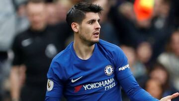 Álvaro Morata, en un partido con el Chelsea.