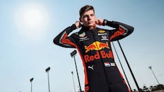 Max Verstappen, con el mono de Red Bull Honda. 