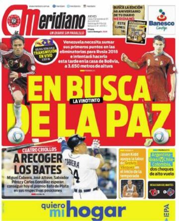 Portadas de la prensa mundial