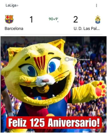 Los memes de la jornada se ceban con la derrota del Barcelona