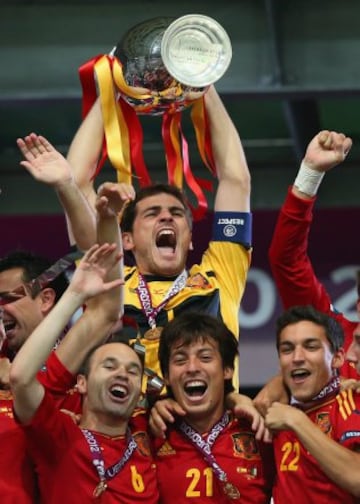 Eurocopa 2012. Final. Espa?a-Italia. La Selecci車n gan車 4-0 a la 'Azzurra'.