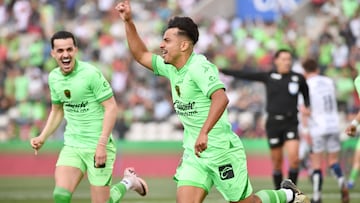Ian Jairo Torres celebrates his goal 1-0 of Juarez during the 13th round match between FC Juarez and Puebla as part of the Liga BBVA MX, Torneo Clausura 2025 at Olimpico Benito Juarez Stadium, on March 29, 2025 in Ciudad Juarez, Chihuahua, Mexico.