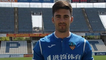 Xemi Fernández, en su presentación como jugador del Lleida.