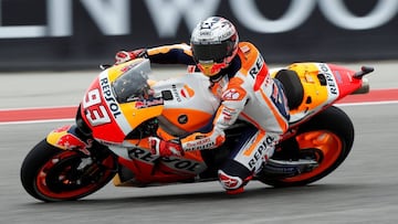 Marc M&aacute;rquez en Austin con la Honda.