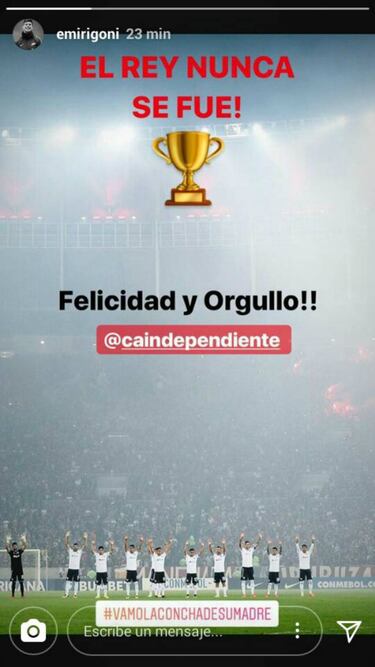 Agüero y Rigoni celebran el título en las redes