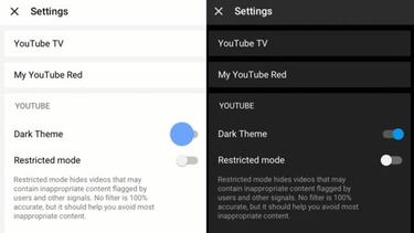 YouTube se actualiza con su nuevo tema oscuro
