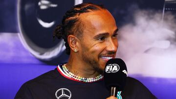 Lewis Hamilton, en la rueda de prensa del GP de Canad¨¢ de F1.