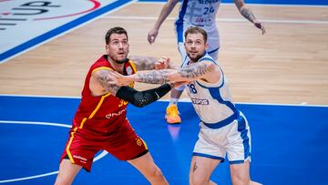 Fran Guerra durante el partido de Ventanas FIBA que enfrente a Eslovaquia y España.