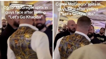 Conor McGregor spit in a fan’s face for yelling “Let’s go Khabib” at him