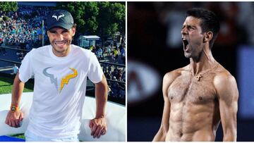 Rafael Nadal y Novak Djokovic. Dos estilos diferentes en Instagram.