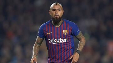 Arturo Vidal of FC Barcelona during the match between FC Barcelona vs Real Valladolid of La Liga, date 24, 2018-2019 season. Camp Nou Stadium. Barcelona, Spain - 16 FEB 2019. 