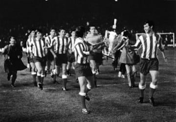 Celebración en el Manzanares como campeones de Liga. 