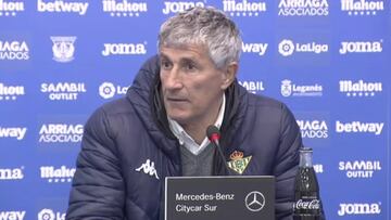 Setién al Leganés: "A veces les sale y otras no, por eso están ahí abajo"