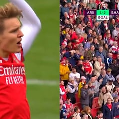 Odegaard marca desde Noruega el golazo de la jornada de la Premier
