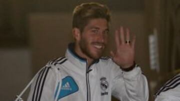 Ramos ayer en el Bernabéu.