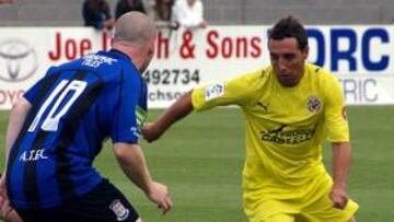 PARTIDO. Cazorla en el último amistoso del Villarreal