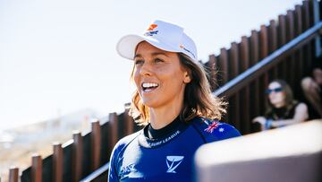 MARGARET RIVER, WESTERN AUSTRALIA, AUSTRALIA - APRIL 21: Sally Fitzgibbons of Australia prior to surfing in Heat 4 of the Quarterfinals at the Western Australia Margaret River Pro on April 21, 2024 at Margaret River, Western Australia, Australia. (Photo by Beatriz Ryder/World Surf League)