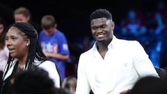 NEW YORK, NEW YORK - JUNE 20: NBA Prospect Zion Williamson is introduced before the start of the 2019 NBA Draft at the Barclays Center on June 20, 2019 in the Brooklyn borough of New York City. NOTE TO USER: User expressly acknowledges and agrees that, by downloading and or using this photograph, User is consenting to the terms and conditions of the Getty Images License Agreement.   Mike Lawrie/Getty Images/AFP
 == FOR NEWSPAPERS, INTERNET, TELCOS &amp; TELEVISION USE ONLY ==